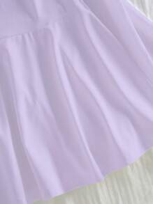 Elamini Polo Neck Casual Women Short Sleeve Dress