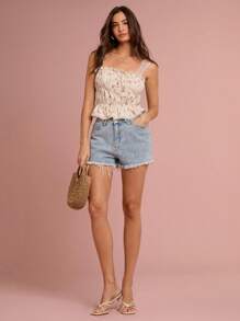 Enchnt 简约时尚女士夏季吊带背心 - 橘色 - 查看 7