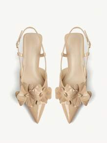 CUCCOO CHICEST 女士经典尖头高跟鞋，鸢尾花装饰，细高跟，浪漫优雅，仿皮和漆皮材质，适合约会和正式场合