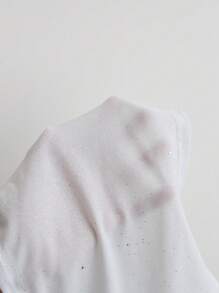 Elamini Sexy Halter Sparkle Tie-Up Tank Top, Fashionable Hot Lady Style - White - View 7