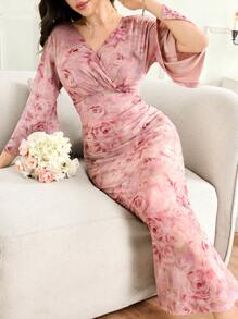 Modelyn Vestido entallado con estampado floral para mujer - Rosa - Ver 3