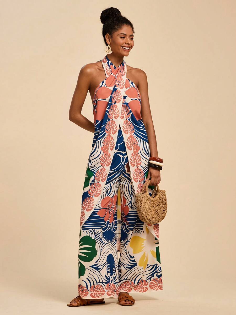 Travachic 女士日常两件套服装 - 棕色 - 查看 1