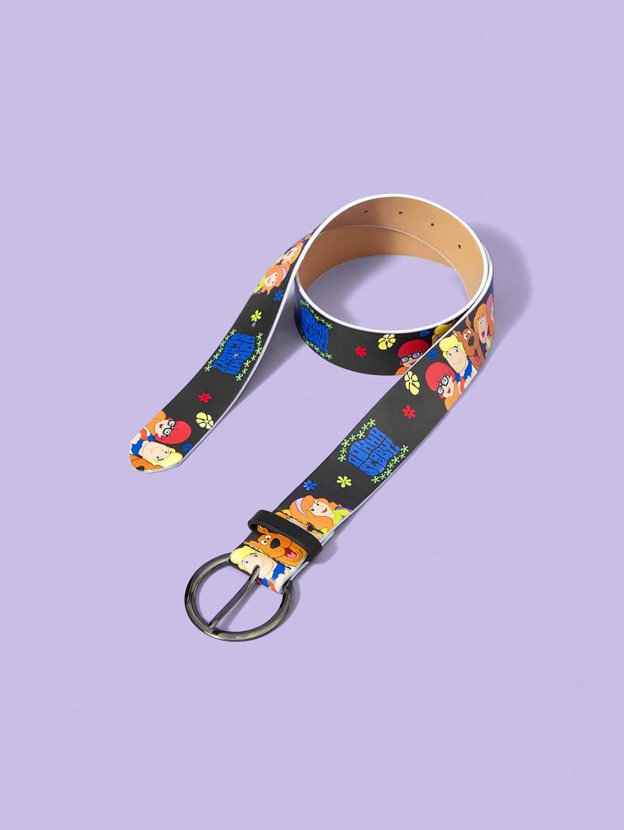 SCOOBY-DOO X SHEIN 1pc Women's Portrait & Cartoon Buckle Waist Belt - Multicolor - View 1
