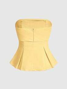 Siren Gaze Blusa de tubo de lino y algodón con peplum: Elegancia de dinero antiguo para uso de oficina con estilo bohemio que define la cintura | Nuevo lanzamiento para el verano 2025 | Transición de día a noche y estilo de sirena de oficina