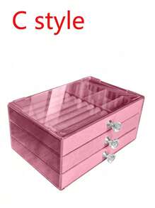 Transparent Acrylic Jewelry Storage Box, Storage Containers,3-Layer Drawer Type Jewelry Case, Organizer For Earrings, Rings, Necklaces, Bracelets And Pendants. Suitable For Bathroom, Desktop, Dressing Table And Bedroom. - Multicolor - View 7
