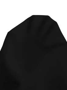 Slaydiva 25新款夏季优雅度假斜肩一字肩插肩袖短袖烂花菱格纹宽松上衣+下摆烂花阔腿裤特长裤白色女两件套 - 黑色 - 查看 8