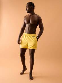 Musero Graphic Print High Cut Swim Shorts Spring Summer Vacation Holiday Beach Casual