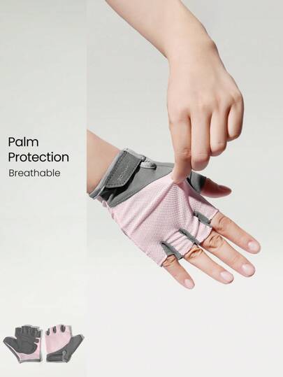 GLOWMODE Get A Grip Stretchy Mesh Comfortable Fitness Gloves With Thicknend Palm Pad Gym Workout