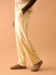 Musero Straight Leg Trousers Spring, Summer, Holiday, Vacation - Khaki - View 2