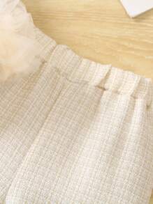 2pcs/Set Baby GirlFashion Camisole And Straight Leg Pants Outfit - Apricot - View 7