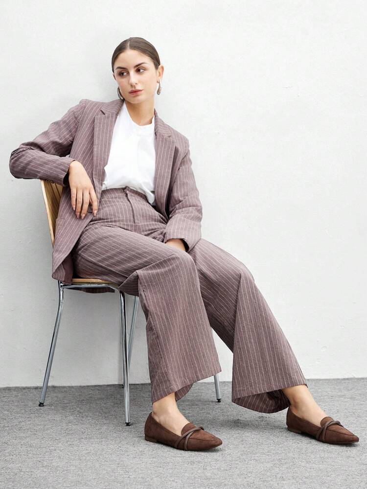 CUCCOO BIZCHIC Women's Square Toe Flat Coffee Color Criss-Cross Strap Soft Bottom Comfortable Retro Loafers, Suitable For Daily Commute And Office Wear For Christmas Valentine's Day Spring Shoes