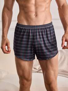 4pcs/Pack Men's Plaid Basic Simple Comfy Boxers - Multicolor - View 4