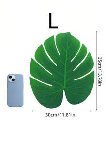 12 lá cây cọ Monstera nhân tạo trang trí tiệc nhiệt đới theo chủ đề rừng rậm Hawaii trang trí nhà tiệc cưới bãi biển mùa hè vật dụng trang trí cây xanh giả như thật - màu xanh lá - Xem 5