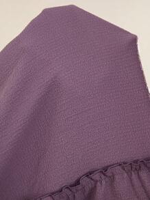 EMERY ROSE 大码女式休闲纯色圆领盖袖宽松度假连衣裙，女式夏装，乡村音乐会连衣裙，女式波西米亚风连衣裙，女式西式连衣裙，女式节日连衣裙，女式夏季服装，女式太阳裙，太阳裙 - 淡紫色 - 查看 8