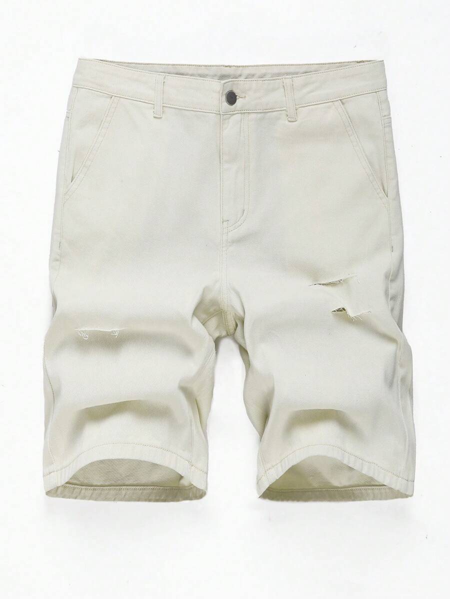 Manfinity Hypemode Men's Denim Shorts, Fashion For Summer - Apricot - View 1