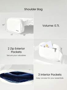 GLOWMODE Tiny Titan Nano Belt Bag Daily Casual Fall Winter - White - View 3
