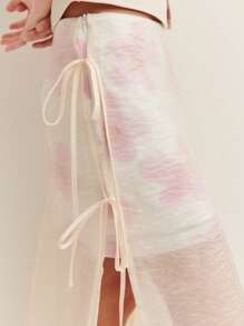 Nöista 印花设计的双层迷你裙——轻松提升您的夏日魅力。 - 紫色 - 查看 3