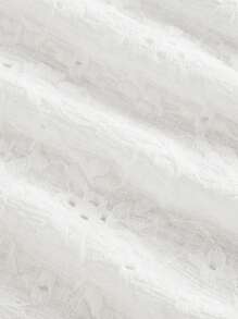 SHEIN MOD Women's White Patchwork Bohemian Maxi Skirt With Belt - White - View 4