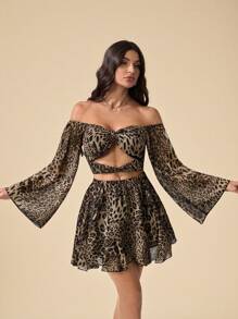 SHEIN Tall Women Two Pieces Outfits For Daily Wear - Brown - View 1