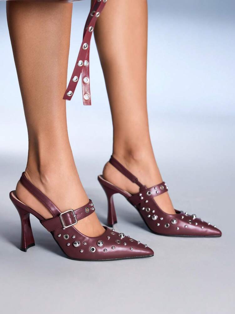 CUCCOO GRLICON Women's Y2K Punk Style High Heel Pumps, Suitable For Motorcycle, Cool Girl, Halloween, Christmas, Party Outfits