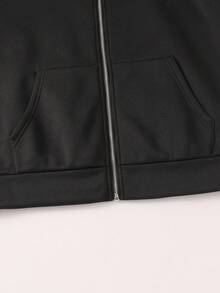 SHEIN 青少年男孩休闲宽松舒适百搭百搭连帽运动衫，适合中学生和大学生