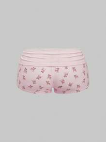 ROMWE J-Fashion Cute Deer Embroidered Lace Blouse Paired With Deer Print Shorts