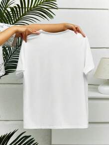 INAWLY Camiseta de manga corta con estampado de frutas y comida para mujer, camiseta casual de verano para señoras