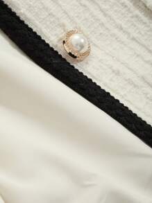 Dazy X KIMYOUJUNG Collection Color Block Long Sleeve Round Neck Loose Pocket Women's Jacket,Fall Women Clothes Women Coats - Beige - View 9