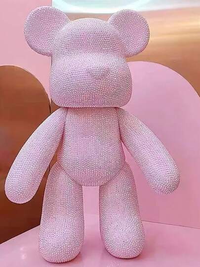 1 pieza Oso de 23cm de DIY con cristales de Rhinestone,kit de oso de peluche, set de perforación completa de cristales de rhinestone, regalo hecho a mano para cumpleaños, San Valentín, decoración del hogar, Navidad, regalo festivo
