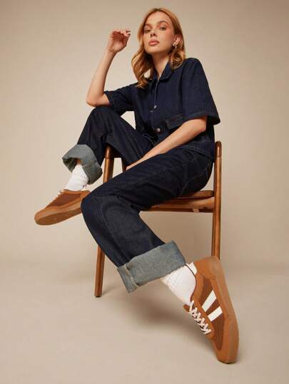 SHUZIA Y2K Women's Retro Low-Top Lace Up Gum Sole Tan/White Sneakers –Breathable Vegan PU&Mesh Upper| 90s Streetwear Vibes & All-Day Comfortable