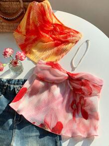 Comfortcana 2 chiếc áo ống in hoa cho nữ, ngày lễ mùa hè - Nhiều màu - Xem 4