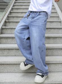 Manfinity EMRG 男士宽松牛仔裤，时尚适合夏季