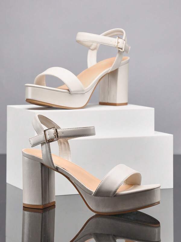 SHUZIA Women Comfortable Classic Strap Ankle Strap Platform Sandals