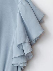 Rusticease Women Elegant Solid Color Dress For Summer - Blue - View 6