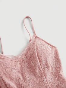 SHEIN MOD Combinaison-pantalon élégante en dentelle fleurie pour femmes