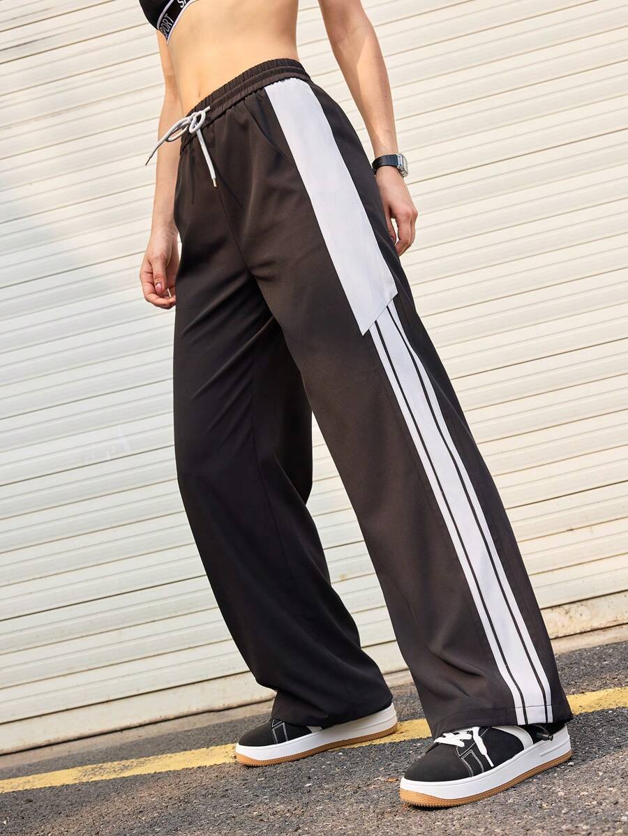 Streetz SHEIN Sport Pantalones deportivos de mujer, de moda para el verano - Negro - Ver 1