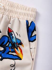 Manfinity VDAYZ Men's Cartoon Print Casual Beach Shorts, Summer,Outdoor Sports Trunks Swim Wear, Hawaiian BeachModeOn Mens Beachwear Men Swim Trunks Cartoon, Anime Swim Trunks, Men's Anime Swim Shorts, Ufo Swim Trunks, Alien Swim Trunks