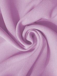 SHEIN LUNE 女式纯色V领开衩短袖休闲衬衫，夏季