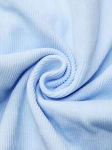 SHEIN Maternity Casual Solid Color Romper, Suitable For Summer - Blue - View 12