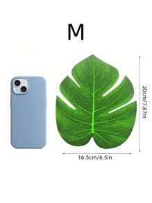 12 lá cây cọ Monstera nhân tạo trang trí tiệc nhiệt đới theo chủ đề rừng rậm Hawaii trang trí nhà tiệc cưới bãi biển mùa hè vật dụng trang trí cây xanh giả như thật - màu xanh lá - Xem 4