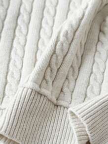 SHEIN EZwear Women's Long Sleeve Embroidered Decoration Cardigan