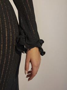 COSMINA Damen langes Kleid mit loser Spitzenverzierung, elegant für Urlaub, Frühling/Sommer