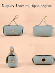 现货户外皮革马桶拾便器/便携式宠物便袋分配器/跨境多色狗屎袋/多色