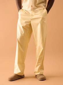 Musero Straight Leg Trousers Spring, Summer, Holiday, Vacation - Khaki - View 1