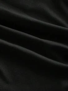 SHEIN MOD 女款黑色可愛櫻桃印花上衣 - 黑色 - 查看 4
