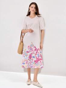 Miaspire 女士长款休闲连衣裙、简约时尚、日常穿着