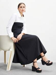 CUCCOO BIZCHIC High Platform Chunky Heel Sandals Elegant Basics Business Casual Business Chic Spring Shoes Spring Break Easter For Christmas - Black - View 11