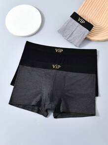 Snug Zone 3 件装男士拼色字母腰带舒适平角内裤 - 彩色 - 查看 4