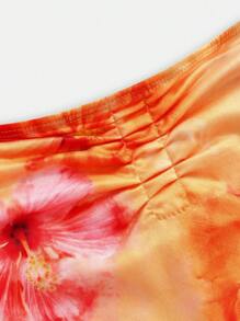 SHEIN Girlism ティーンガールズ カジュアル トロピカル フローラル プリント オレンジキャミソール - オレンジ - チェックする 4