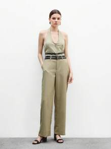 CUCCOO BIZCHIC Sandalias de tacón alto elegantes, versátiles y de diseño sencillo con puntera redonda y color uniforme para mujer - Negro - Ver 10